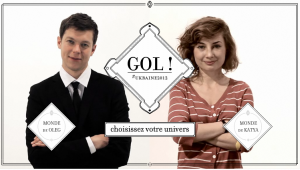 Oleg et Katya, les présentateurs du webdocumentaire Gol!